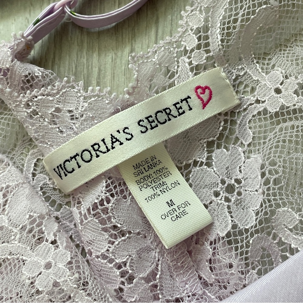 Victorias Secret Dress vintage floral lace slip mini Purple medium y2k femimine - Picture 2 of 5